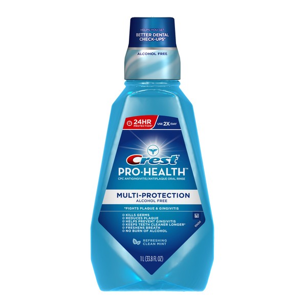 Crest Pro-Health Multi-Protection Refreshing Clean Mint Flavor Mouthwash, 1 ltr