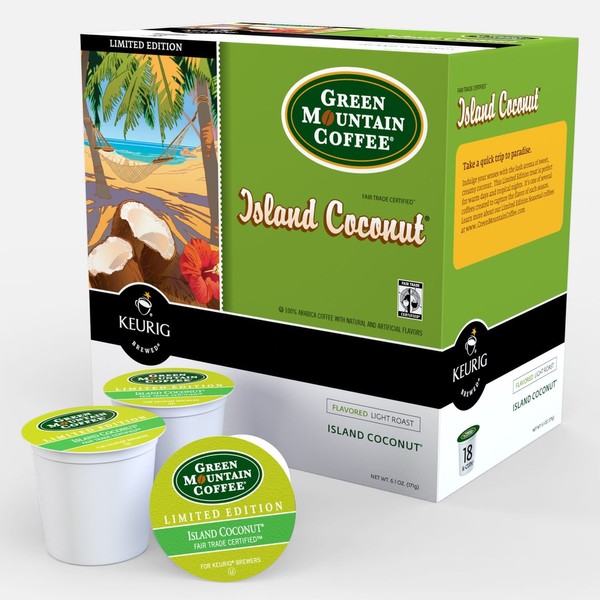 Green Mountain Coffee Island Coconut K-cups Coffee 72 Count