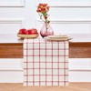 Solino Home Plaid Linen Table Runner 60 Inch - 100%