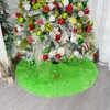 Hismir 48 inch Green Christmas Tree Skirt for 6-7 ft
