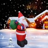 Christmas Inflatable Lights Blow Up Santa Gift Box with Bright