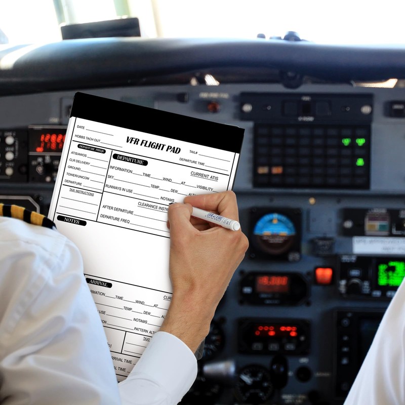 Feifeiya 6 Pcs Pilot Accessories Flight Pad VFR Notepad Pilot