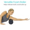 (30cm (Inches), Black w/ Blue Speckles) - Vive Foam Roller