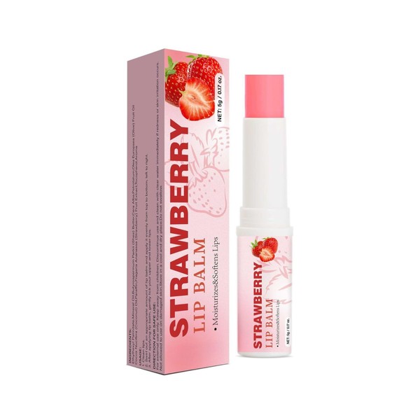 Strawberry Lip Balm - Nourishing & Hydrating Lip Care with