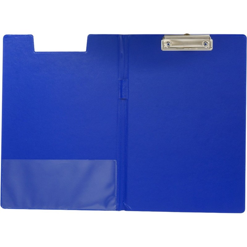 Esselte A4 Clipfolder with Cover, Rigid Plastic, Blue