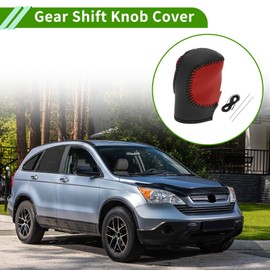 HOPESPANNER Gear Shift Knob Cover for Honda Civic 2022-2024 Anti-Slip Black Stick Shifting Handle Protector Faux Leather 1 Pc