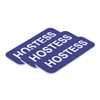 Hostess 1 x 3 Name Tag, Blue (10 Pack)