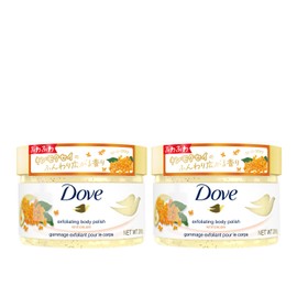 Dove Osmanthus Creamy Scrub Body, Set of 2, Main Unit, 10.4 oz (298 g), Old Product, Exfoliating Care, Blackheads, Transparency