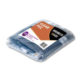 Heavy-Duty Waterproof Clear PVC Tarp by CCS CHICAGO CANVAS & SUPPLY - Extra Durable Multipurpose Clear PVC Tarp Cover with Rustproof Grommets for Residential, Industrial & Commercial Use - 8 by 8 Feet