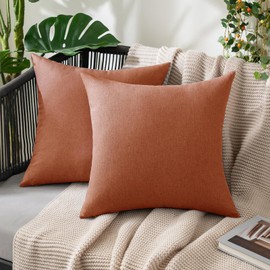 MIULEE Decorative Outdoor Pillow Covers Fall Euro 24x24 Rust