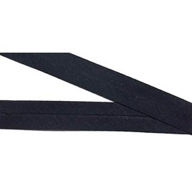 Großhandel für Schneiderbedarf Gröger 15 m Cotton Bias Binding 20 mm Pre-folded Black