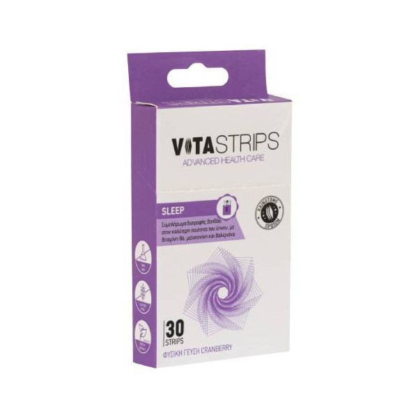 Vitastrips Sleep Food Supplement to Moderate Insomnia, 30 Strips