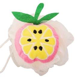 Rocutus 4pcs Child Bath Shower Sponge Pouf Loofahs Mesh Brush Shower Ball Cute Bath Flower with Hooks for Travel (Mixed 4)