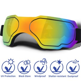 Medium Dog Sunglasses, Dog Goggles with Adjustable Strap UV Protection Winproof Snowproof Dog Puppy Sunglasses, Suitable for Medium Dog Pet Glasses, Dogs Eyes Protection