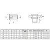 M6 Blind Rivet Nuts, Countersunk Head, Grooved Round Body, Open-Ended