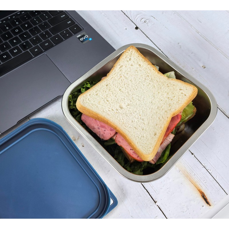 F.Y.Dreams 3 Pack 304 Stainless Steel Sandwich Containers With Silicone