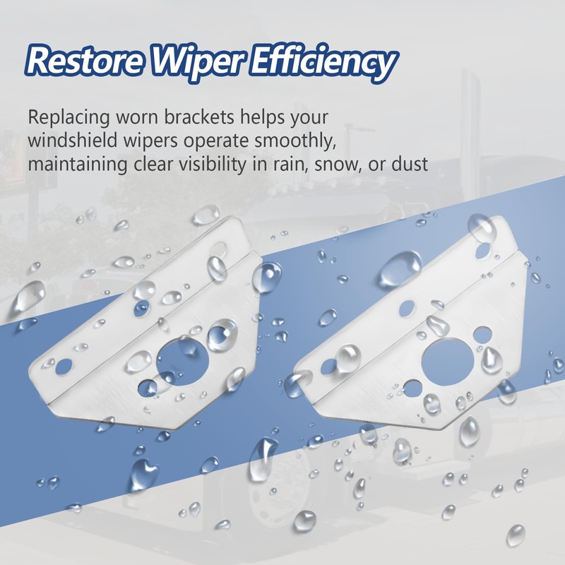 Windshield Wiper Repair Kit Stainless Steel Mounting Brackets Compatible for