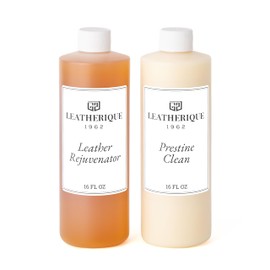 Leatherique Leather Care & Preservation Set - 16 oz | Leatherique Rejuvenator Oil & Prestine Clean 2-Step System | Softens, Conditions & Preserves Leather | Perfect for Cars, Furniture, Saddles & More