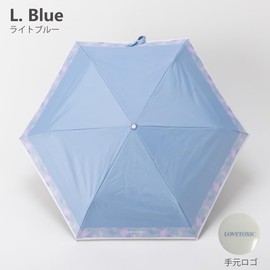 LOVETOXIC 裾グラデーション 折りたたみ傘 晴雨兼用 UVカット率99% 10001859 ライトブルー