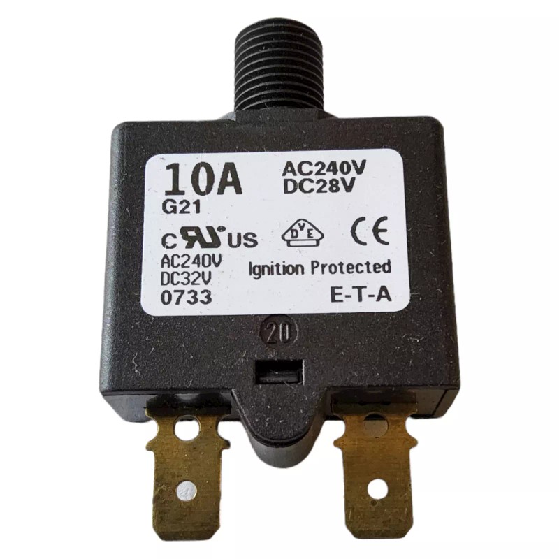 ETA Circuit Breaker, Push To Reset, Single Pole, AC240V, DC28V,