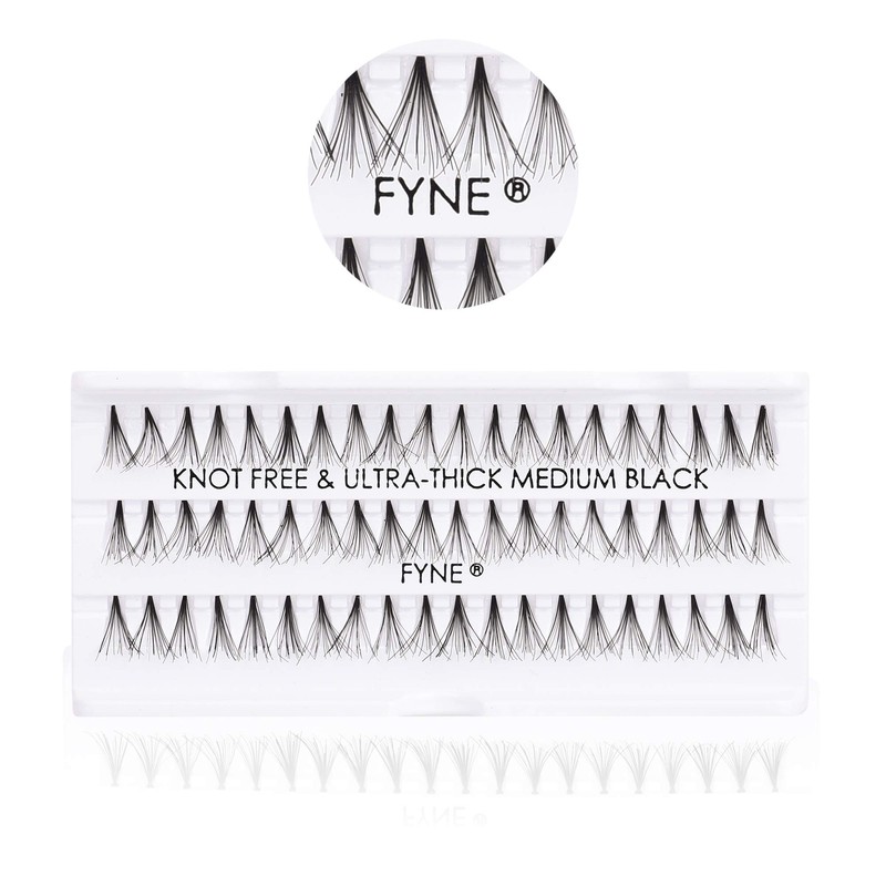FYNE KNOT FREE Individual Eyelashes - 240 Pcs, 10mm Medium
