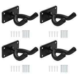 Coolrunner Soporte de pared para patineta, paquete de 4 soportes de pared para monopatín para almacenamiento y soporte de exhibición, ganchos para patineta, guitarra, longboard, tablas de snowboard,