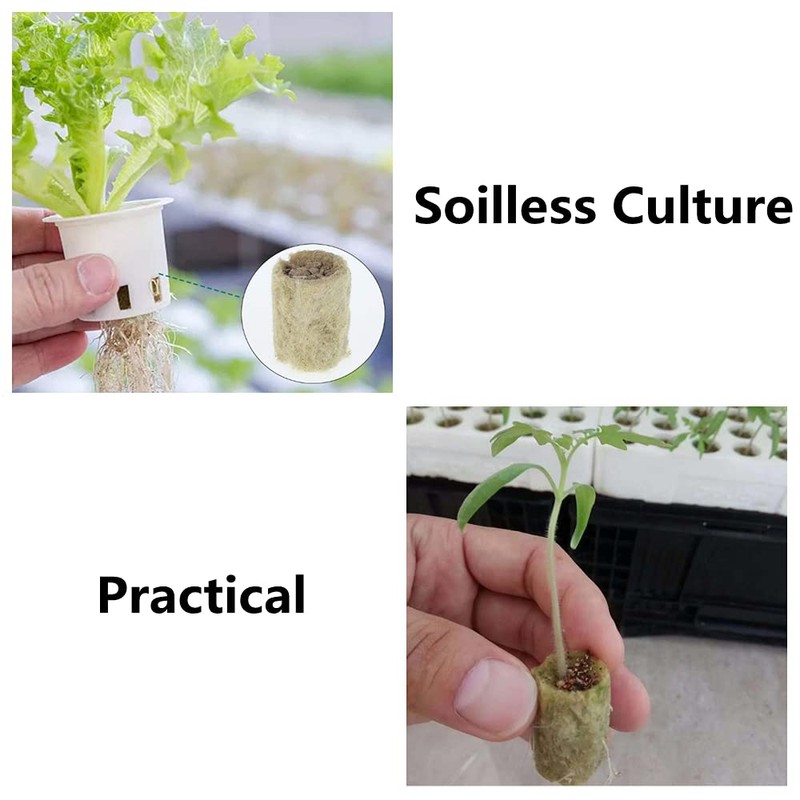 20 Pcs Rockwool Starter Plugs Hydroponic Seedling Blocks Soilless Cultivation