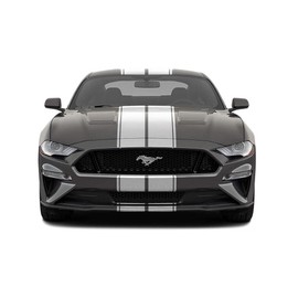 Fusion Decals Dual 7.9"" Racing Stripes with Pins Air Release Self Healing Vinyl fits Ford Mustang 2015 to 2023
