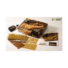 Gamers Grass Tufts - Dry Grass Landscapes Model Basing Kit, All Ages, 4 Sheets of Grass Tufts, Tweezers, PVA Glue, Basing Guide