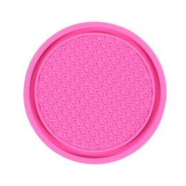 sourcing map Car Cup Coasters Universal PVC Car Cup Mats Non-Slip Cup Holder Insert Coasters Car Interior Accessories, Rose Red