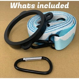 Bottle Sling for YETI Yonder 34oz 25oz 50oz 20oz water bottles.Adjustable strap, Durable Safety Ring, Carabiner Drinkware Metal - Color: Summit