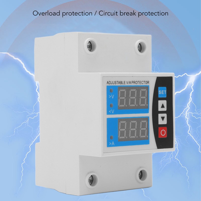 Over Under Voltage Protective Device Digital Display Protector Auto Reset