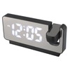 Projection Alarm Clock USB Rechargeable White Light Snooze Function Adjustable