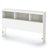 Pemberly Row Contemporary Wood Full Bookcase Headboard in White
