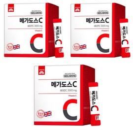 Megadose Vitamin C 3000mg, 180g, 3 pieces / 메가도스 비타민C 3000mg, 180g, 3개