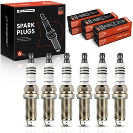 A-Premium Double Iridium Spark Plugs Compatible with Infiniti Q50 2014-2015, QX50 2014-2017, Q60 2014-2015, G37 2008-2013, M37 2011-2013, QX70, Q70, Q70L, FX37 2013, Q40 & Nissan 370Z, Pack of 6