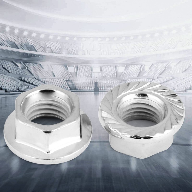 Pack of 10 Flange Nuts M10 x 1.25 Fine Thread