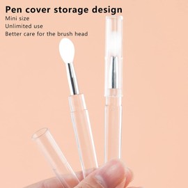 Sonew Brocha de Silicona para Labios con Tapa, Mini Brochas Aplicadoras de Pintalabios de Doble Cara con Cubierta a Prueba de Polvo, Brocha de Maquillaje para Pintalabios, Glaseado de Labios, Máscara de Lab