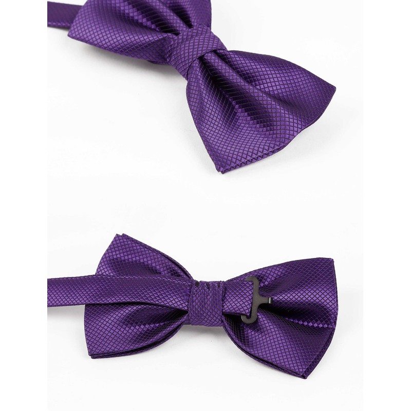 Alizeal Mens Solid Color Bow ties Polyester Pre Tied Wedding