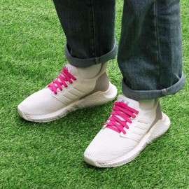 Booyckiy No Tie Elastic Shoelaces for Kids, Adults and Elderly - 16 Colors (41in(105cm) 1 Pair, Rose Pink)