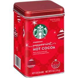 Starbucks Hot Cocoa Mix, 6 Ounce Classic Hot Cocoa (Peppermint, 6 Ounce (Pack of 1))