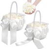 Wedding Flower Girl Basket Set of 2 - With 400Pcs