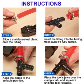 15 Pack TMKOOL Pex Fittings 1 inch Coupling Poly PPSU Barb Crimp Fittings ASTM F-2159 (15pcs 1" Coupling)