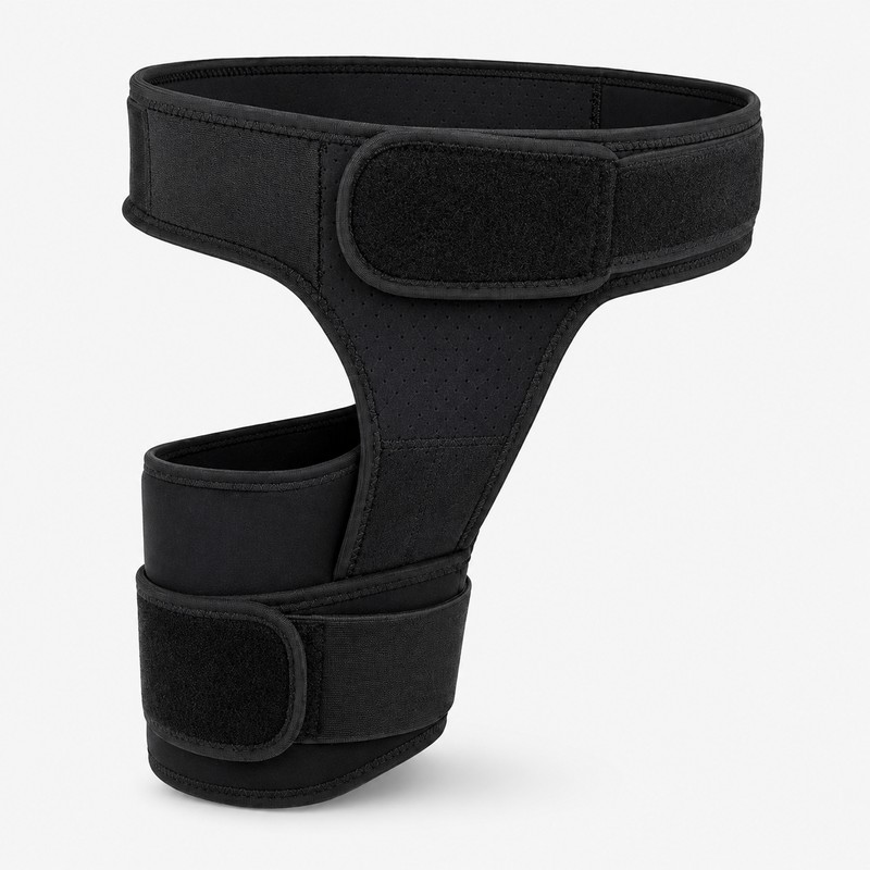 Adjustable Neoprene Groin and Thigh Compression Wrap, Hip Support Brace,