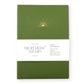 Faux Leather Lined Notebook Journal Notebook University Notebook, Work Notebook Writing Notebook Journal Notetaking, Daily Journal Writing book Pads & Diaries Note Book A5 Lined (Olive Green)