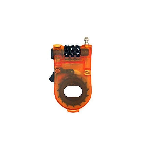 Crysto 3-Foot Retractable Cable Password Lock (Orange)