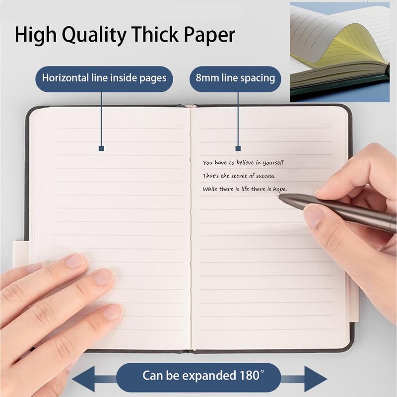 XingyLi 5 Pack A6 Pocket Notebook, Portable Small Hardback Journal