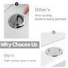 2Pcs Toilet Flush Buttons, 38mm Single Flush Toilet Push Buttons,