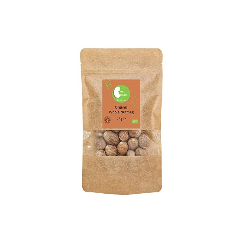 Organic Whole Nutmeg - Certified Organic - by Busy Beans