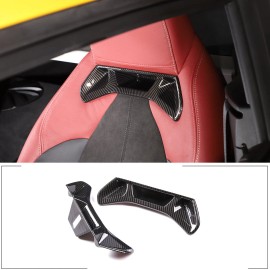 MODY For Toyota Supra 2019-2022 2PCS ABS Carbon Fiber Seat Back Neck Slot Trim Cover